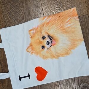 NAYOTHECORGI POMERANIAN ART CANVAS TOTE BAG. #6876